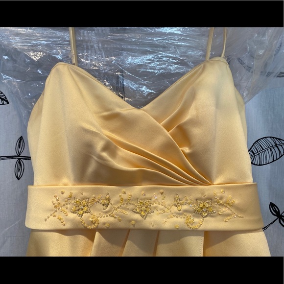 David's Bridal (size 4) Yellow Prom Dress - Picture 4 of 6